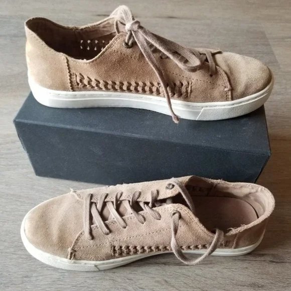 TOMS Lennox Sneakers Tan Suede Size 8.5 - Picture 2 of 9